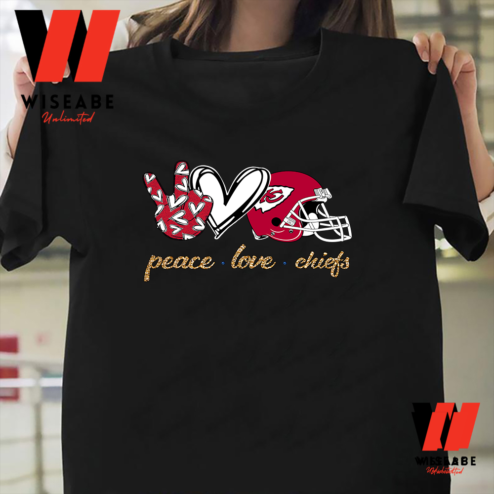 Official Peace Love Kansas City Chiefs Shirt - Thefirsttees