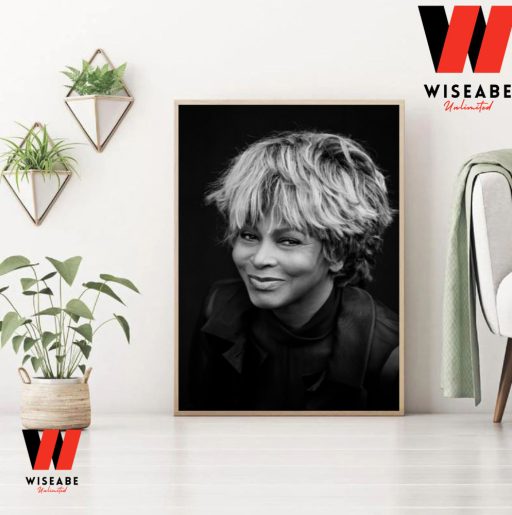 Hot Black And White RIP Tina Turner Poster Wall Art