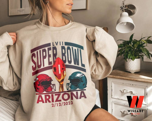 Retro Super Bowl LVII Between Philadelphia Eagles And Kansas City Chiefs 2023 Crewneck Sweatshirt