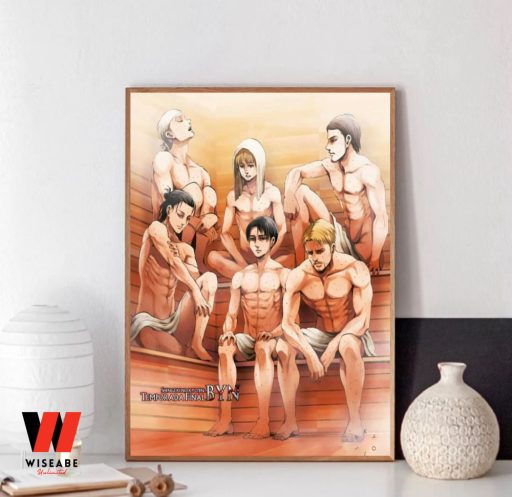 Funny Anime Attack On Titan AOT Sauna Poster Wall Art