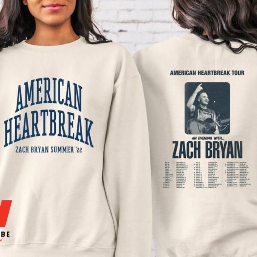 American Heartbreak Tour Zach Bryan Two Sides Sweatshirt, Zach Bryan Merchandise