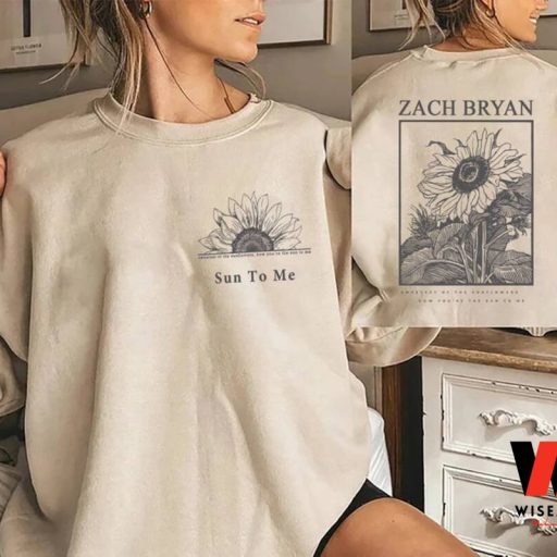 Vintage Sun To Me Sweat Of Sunflowers Zach Bryan Sweatshirt, Zach Bryan Merchandise