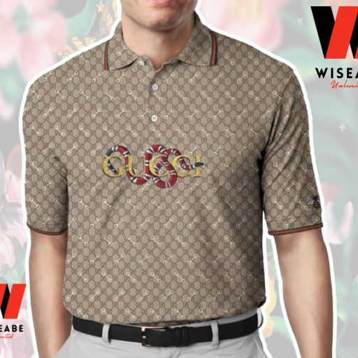 Cheap Snake Gucci Monogram Polo Shirt, Gucci Collared Shirt