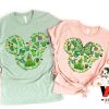 Lucky Irish Green Pattern Mickey Ears Disney St Patrick Day Family T Shirt,  Unique St Patricks Day Gift