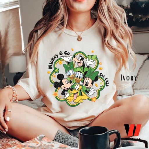 Retro Mickey Co Est 1928 Disney St Patricks Day Mens Sweatshirt, Unique Disney St Patricks Day Gift