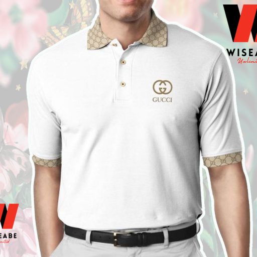 Cheap White Gucci Polo Shirt Mens, Gucci Collared Shirt