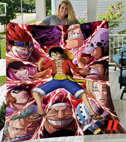 Luffy And Captain Pirates One Piece Anime Blanket, One Piece Merchandise