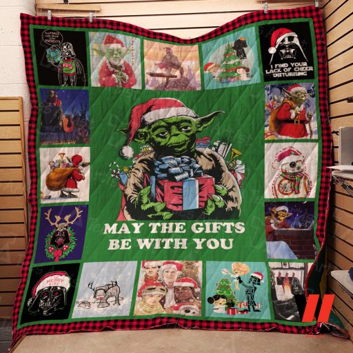 May The Gifts Be With You Star Wars Christmas Quilt Blanket