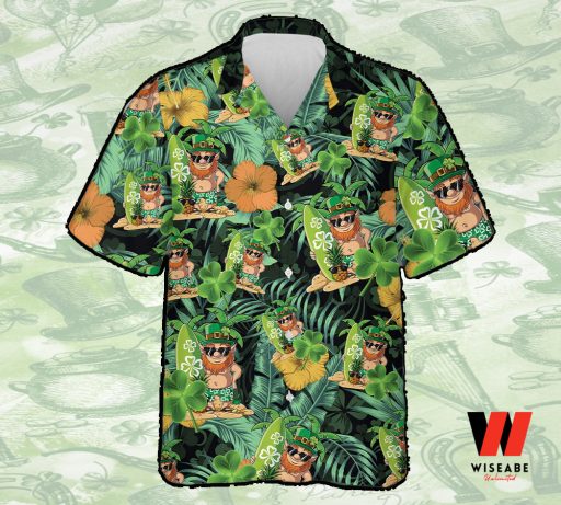 Tropical Florist Leprechauns St Patricks Day Hawaiian Shirt, Unique St Patricks Day Gifts