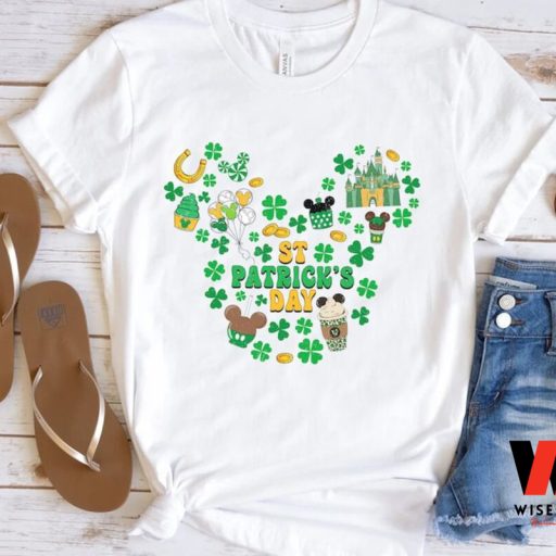 Disney Mickey Mouse Ears Shamrock Clover Couples St Patricks Shirt, Unique St Patricks Day Gifts