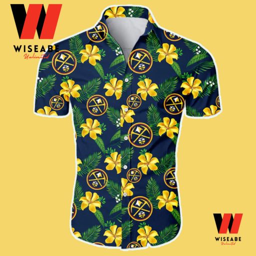 Cheap Yello Flowers NBA Basketball Denver Nuggets Hawaiian Shirt