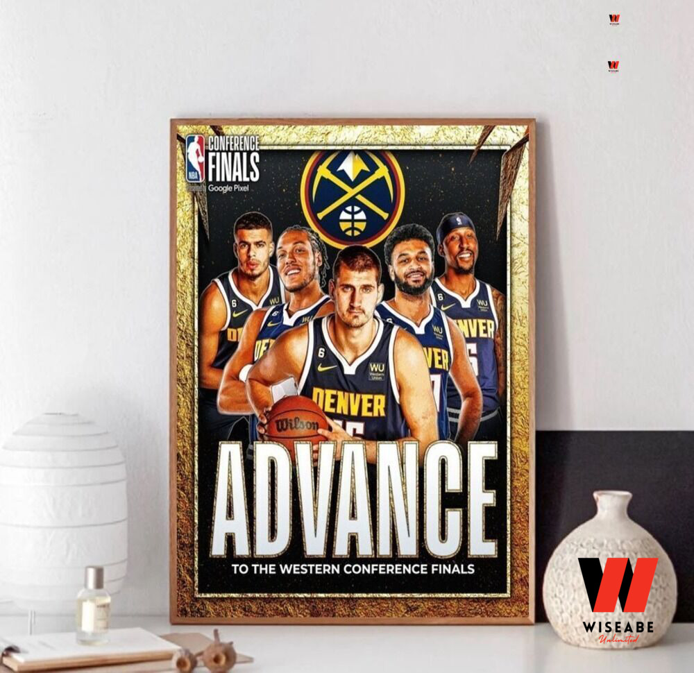 NBA Basketball Cheap Denver Nuggets Western Conference Finals 2023 Poster