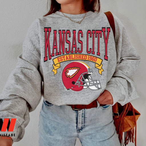 Vintage Kansas City Established 1960 Kansas City Chiefs Footbal Crewneck Sweatshirt