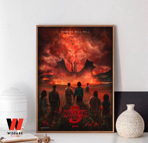 Hot Netflix Stranger Things Season 5 Poster, Gifts For Stranger Things Fans