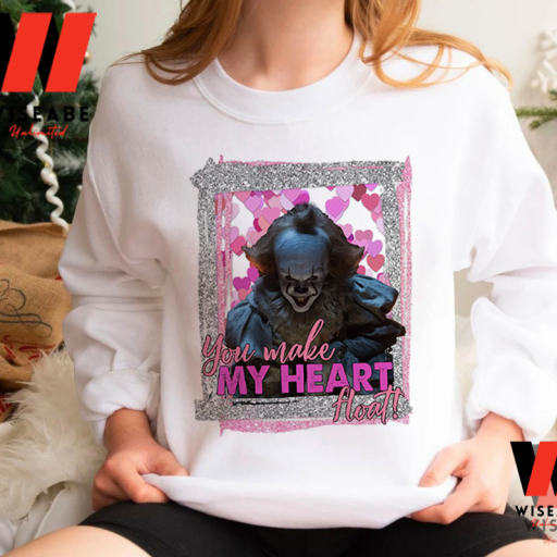 Funny It Clown Valentines Day You Make My Heart Float Couples Sweatshirt