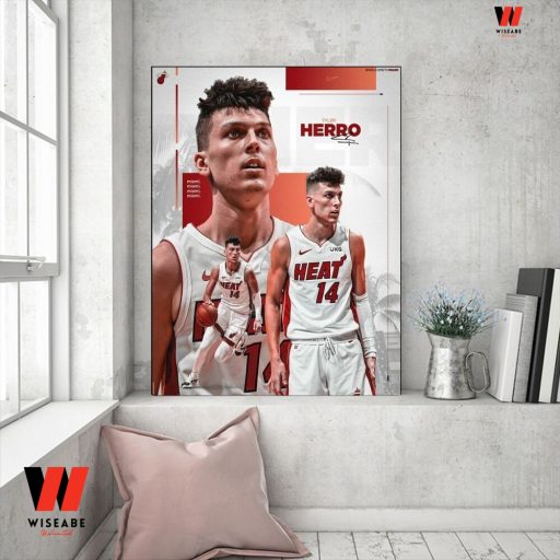 Perfect NBA Basketball Number 14 Miami Heat Tyler Herro Poster For Fan