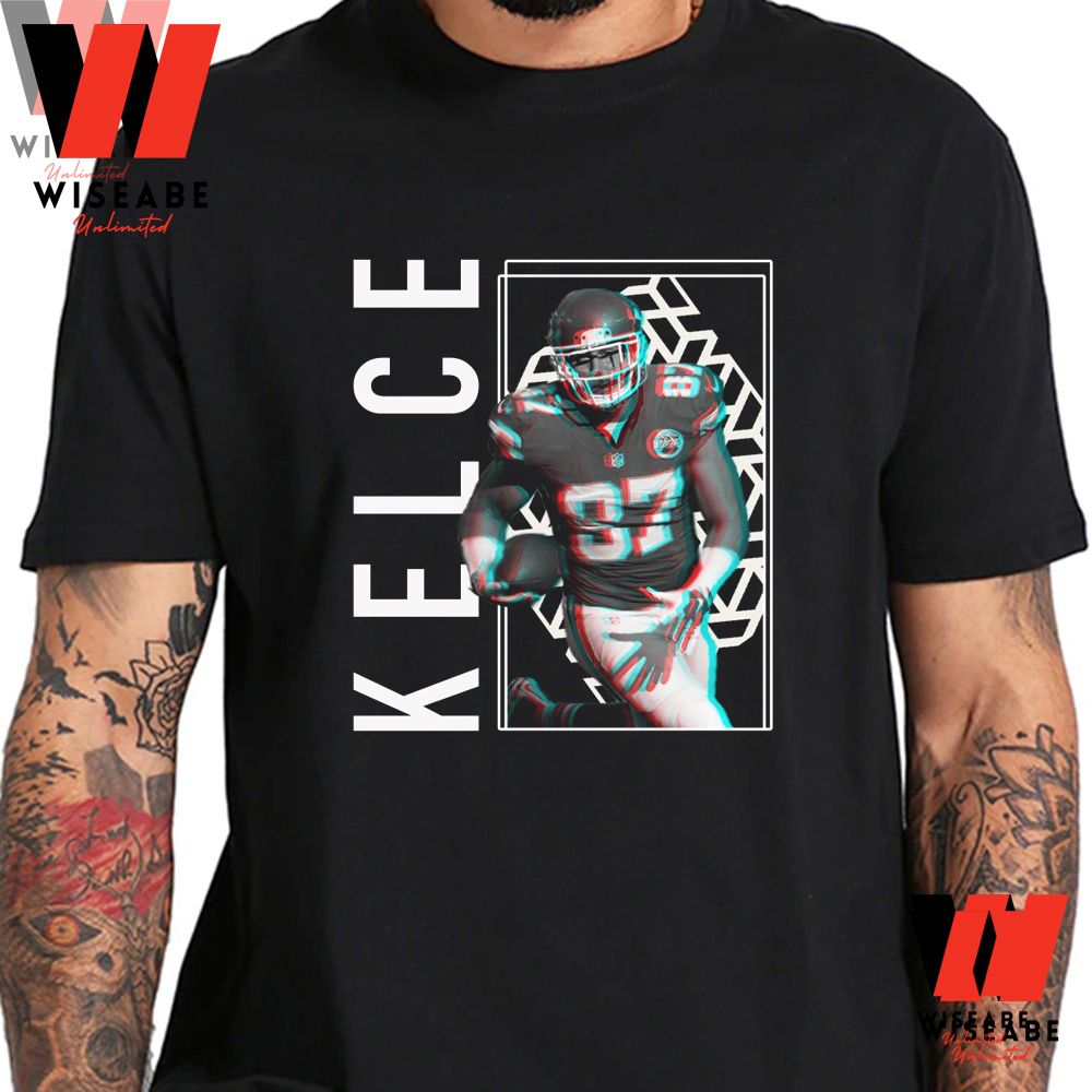 Travis Kelce Shirt  Kansas City Football Men's Cotton T-Shirt