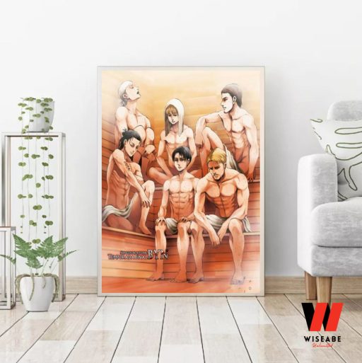 Funny Anime Attack On Titan AOT Sauna Poster Wall Art