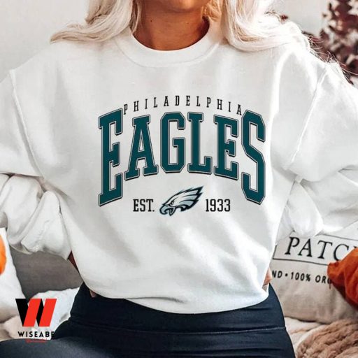 Cheap Retro Philadelphia Eagles Football EST 1933 Crewneck Sweatshirt