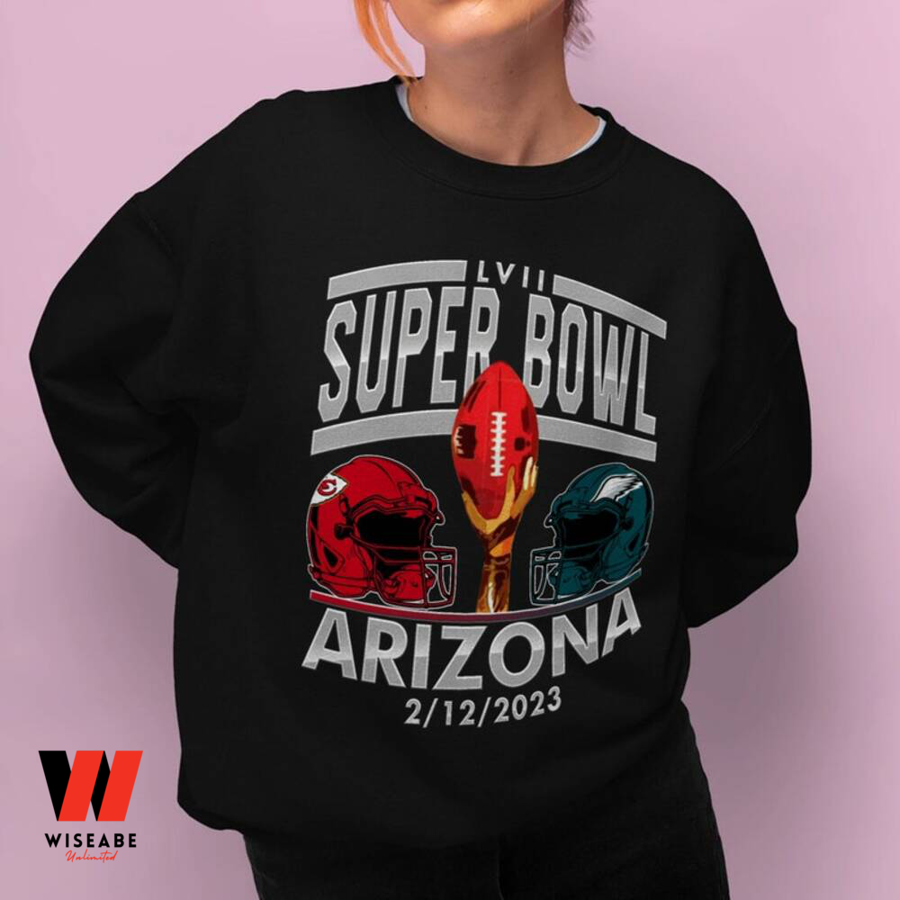 Retro Super Bowl LVII Between Philadelphia Eagles And Kansas City Chiefs  2023 Crewneck Sweatshirt - Wiseabe Apparels