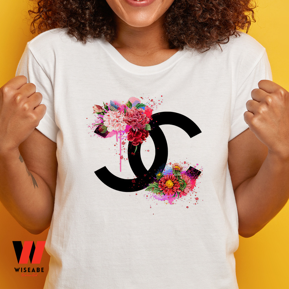 Cheap Floral Chanel Logo T Shirt, Cheap Gifts For Mom - Wiseabe