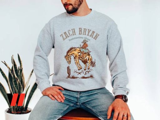 Zach Bryan Cowboy Summertimes Blues Sweatshirt, Zach Bryan Merchandise