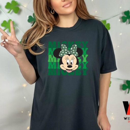 Retro Minne Mouse Disney St Patricks Day Shirt, Unique Disney St Patricks Day Gift