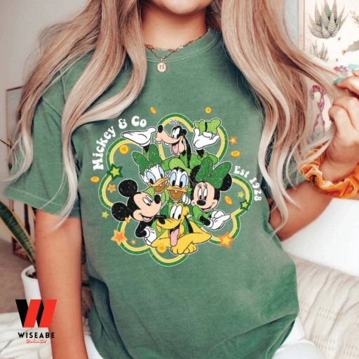 Retro Mickey Co Est 1928 Disney St Patricks Day Mens Sweatshirt, Unique Disney St Patricks Day Gift