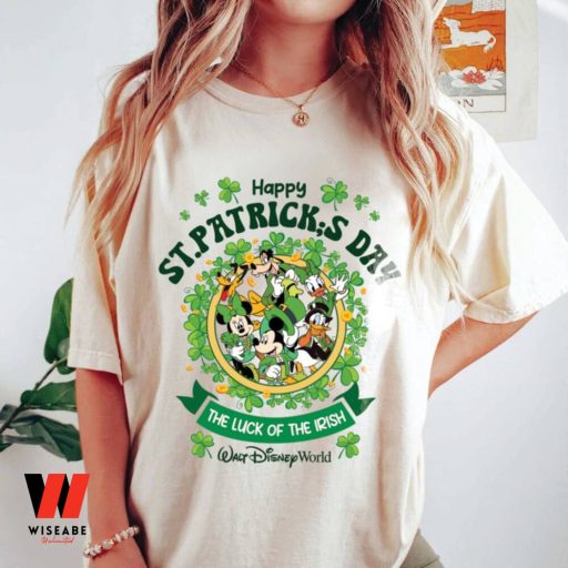 Mickey And Friends Walt Disney World Happy St Patricks Day Irish Green Shirt