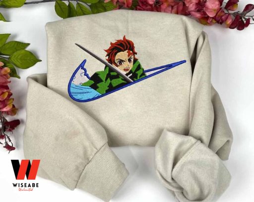 Demon Slayer Tanjiro Kamado Nike Embroidered Shirt, Demon Slayer Merchandise