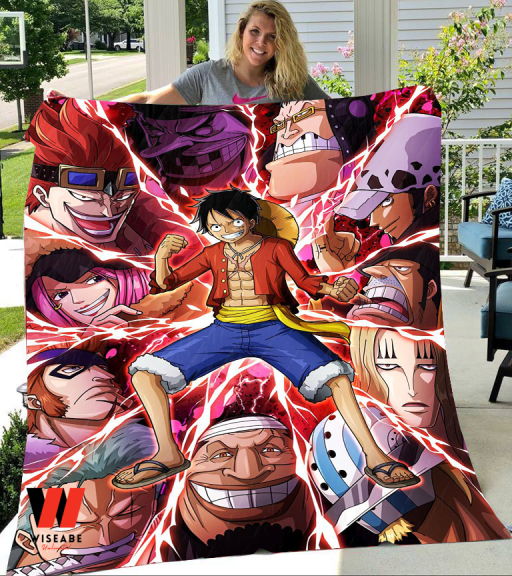 Luffy And Captain Pirates One Piece Anime Blanket, One Piece Merchandise