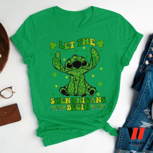 Cute Let The Shenanigans Begain Irish Shamrock Disney St Patricks Day Shirt, Unique St Patricks Day Gifts