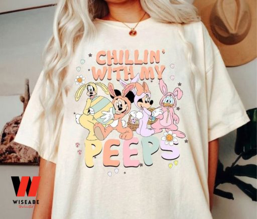 Mickey And Friends Chillin With The Peeps Disney Easter Shirt, Easter Gifts For Adults