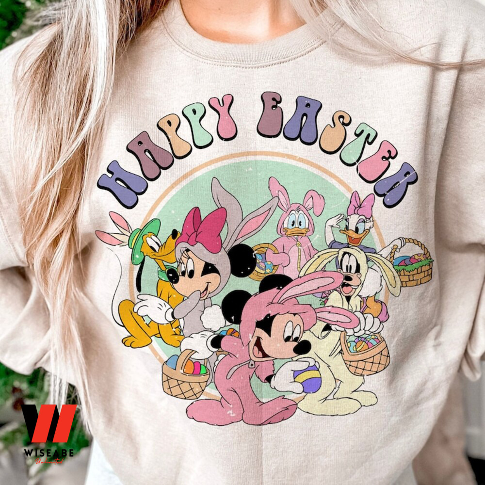 Cheap Minnie And Mickey Mouse Disney Easter Shirts, Easter Gifts For Adults  - Allsoymade