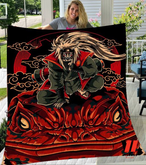 Unique Jiraiya With Frog Gamabunta Anime Naruto Blanket, Gifts For Naruto Fans