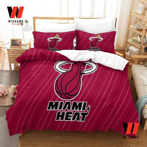 Cheap NBA Basketball Team Red Miami Heat Bedding Set