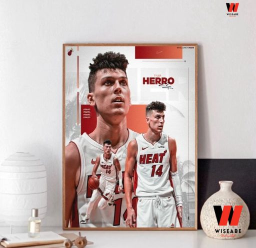 Perfect NBA Basketball Number 14 Miami Heat Tyler Herro Poster For Fan
