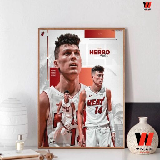 Perfect NBA Basketball Number 14 Miami Heat Tyler Herro Poster For Fan