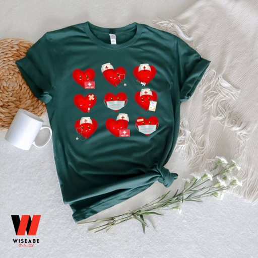 Nurse Valentines Day Heart T Shirt