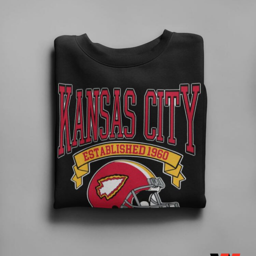 Vintage Kansas City Established 1960 Kansas City Chiefs Footbal Crewneck Sweatshirt