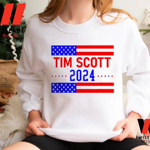 Cheap Tim Scott 2024 T Shirt,  Politician Tim Scott For President T Shirt