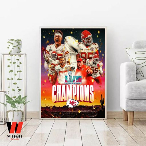 Kansas City Chiefs Super Bowl LVII 2023 Champions Poster