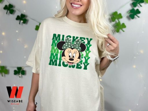 Retro Minne Mouse Disney St Patricks Day Shirt, Unique Disney St Patricks Day Gift