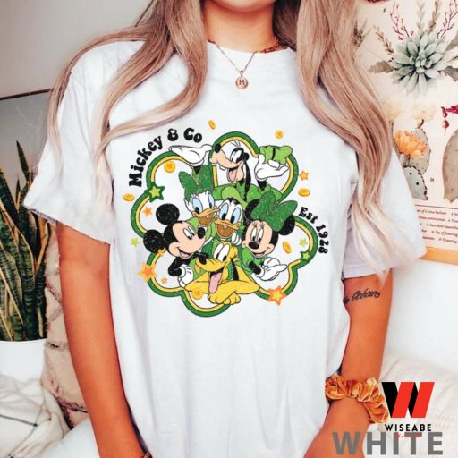 Retro Mickey Co Est 1928 Disney St Patricks Day Mens Sweatshirt, Unique Disney St Patricks Day Gift