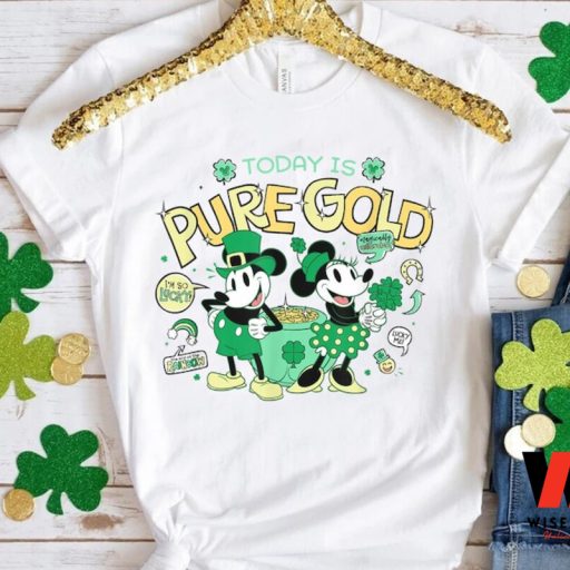 Today Is Pure Gold Mickey Mouse And Minnie Disney Disney St Patricks Day Shirt, Unique Disney St Patricks Day Gift