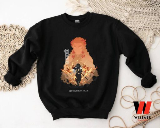 Vintage Rengoku Flame Pillar Anime Demon Slayer Shirt, Anime Gifts For Her