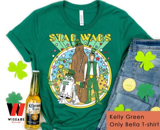 Vintage R2D2 Chewbacca Han Solo Star Wars St Patricks Day Irish Shirt, Cheap Star Wars Merchandise