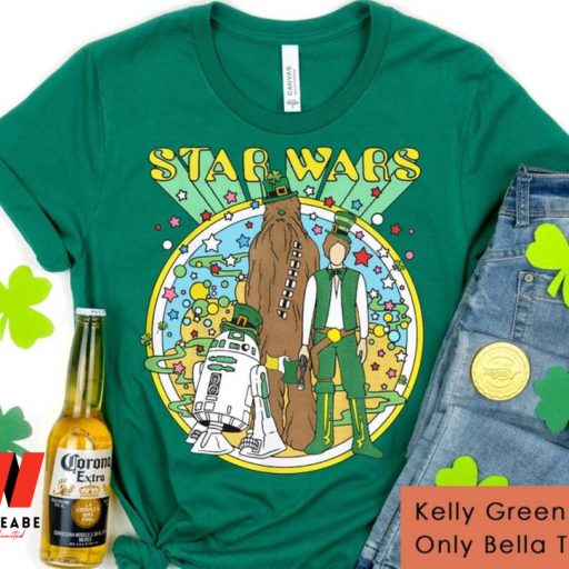 Vintage R2D2 Chewbacca Han Solo Star Wars St Patricks Day Irish Shirt, Cheap Star Wars Merchandise