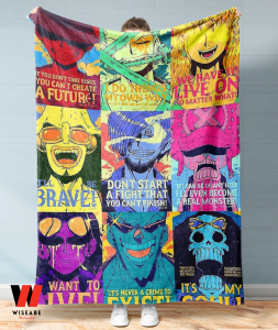 Unique Straw Hat Pirates Members One Piece Anime Blanket