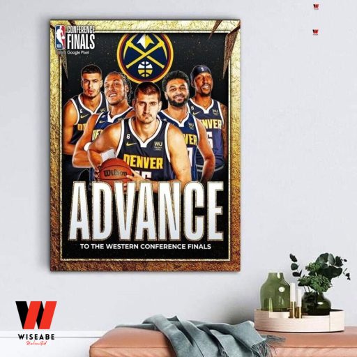 NBA Basketball Cheap Denver Nuggets Western Conference Finals 2023 Poster